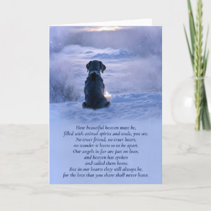 Pet Loss Sympathie Spiritueel verlies van hondenge Kaart