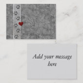 Pet Loss Sympathie Visitekaartje (Voorkant / Achterkant)