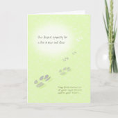 Pet Loss Sympathy Card - Pawprints Kaart (Voorkant)