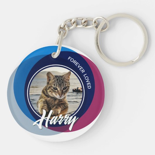 Pet Loss Sympathy Memorial Keepsake gekleurd symbo Sleutelhanger (Achterkant)