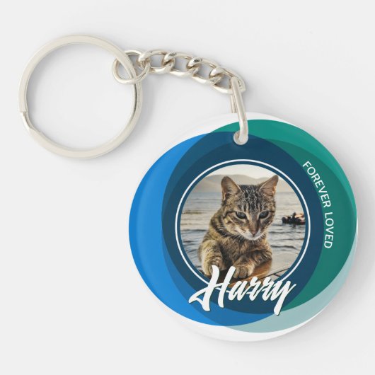 Pet Loss Sympathy Memorial Keepsake gekleurd symbo Sleutelhanger (Voorkant)