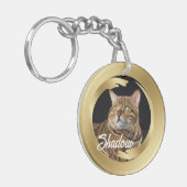 Pet Loss Sympathy Memorial Keepsake Gold-symbool Sleutelhanger (Voorkant Links)