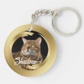 Pet Loss Sympathy Memorial Keepsake Gold-symbool Sleutelhanger (Achterkant)