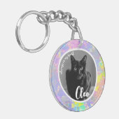 Pet Loss Sympathy Memorial Keepsake Opal Symbool Sleutelhanger (Voorkant Links)