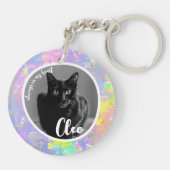 Pet Loss Sympathy Memorial Keepsake Opal Symbool Sleutelhanger (Achterkant)