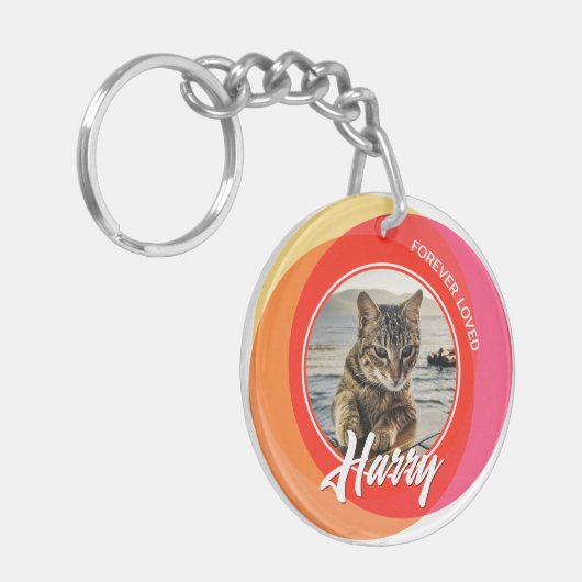 Pet Loss Sympathy Memorial Keepsake-symbool Sleutelhanger (Voorkant Links)