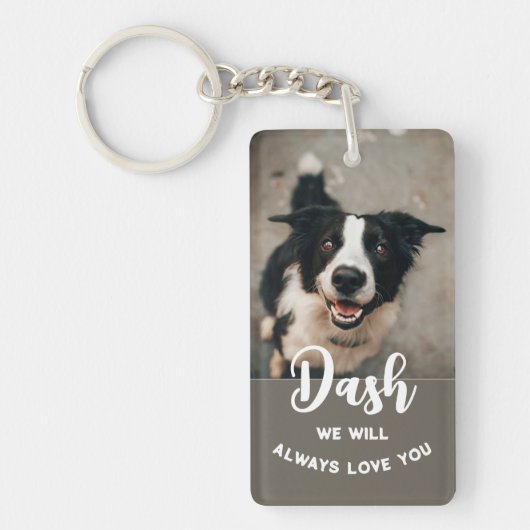 Pet Loss Sympathy Memorial Keepsake-symbool Sleutelhanger (Voorkant)