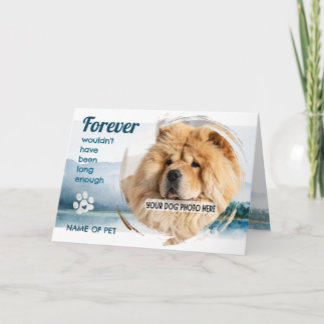 PET LOSS your photo & name Memorial Card Bedankkaart