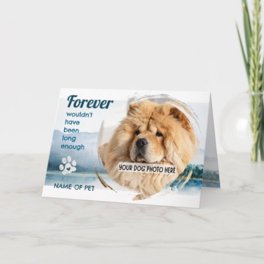 PET LOSS your photo & name Memorial Card Bedankkaart