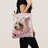 Pet Love 1+1 Photo Template, Pink, Heart & Love - Tote Bag (Dichtbij)