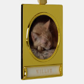 PET LOVE Banner Ornament / Goud Verguld Banner Ornament (Rechts)
