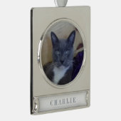 PET LOVE Banner Ornament / Zilver Verzilverd Banner Ornament (Rechts)