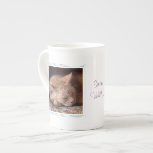 PET LOVE Bone China Mok + Tekst / Regenboog (Links)