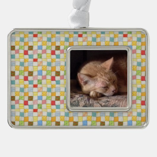 PET LOVE Framed Horizontaal Ornament / Quilt (Voorkant)