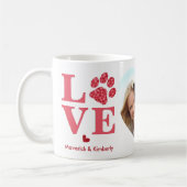 Pet LOVE Hart Foto Custom Hondenliefhebber Valenti Koffiemok (Links)