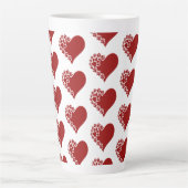 Pet Love Hearts White Latte Mok (Voorkant)