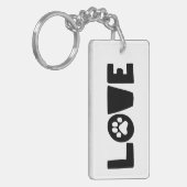 Pet Love Het Hondenliefhebber Hondenliefhebber Art Sleutelhanger (Voorkant Links)