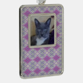 PET LOVE ingelijst Vert Ornament / Lila Argyle Kni (Rechts)