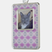 PET LOVE ingelijst Vert Ornament / Lila Argyle Kni (Links)