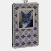 PET LOVE ingelijst Vert Ornament / Plum Argyle Kni (Rechts)