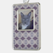 PET LOVE ingelijst Vert Ornament / Plum Argyle Kni (Links)
