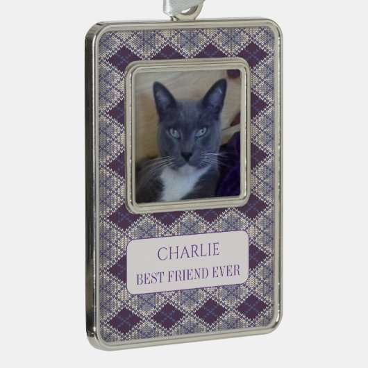 PET LOVE ingelijst Vert Ornament + Tekst / Pruimen (Rechts)