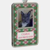 PET LOVE ingelijst Vert Ornament + Tekst / Xmas Kn (Rechts)