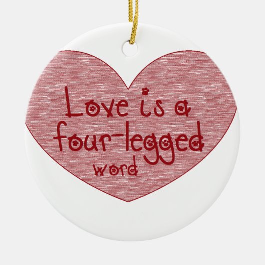 Pet Love Keramisch Ornament (Voorkant)