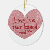 Pet Love Keramisch Ornament (Links)