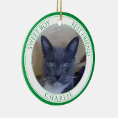 PET LOVE Keramische Cirkel Ornament + Tekst / Groe (Rechts)