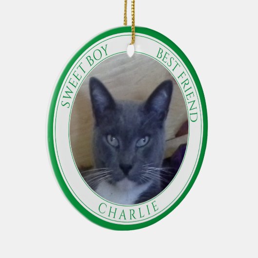 PET LOVE Keramische Cirkel Ornament + Tekst / Groe (Rechts)