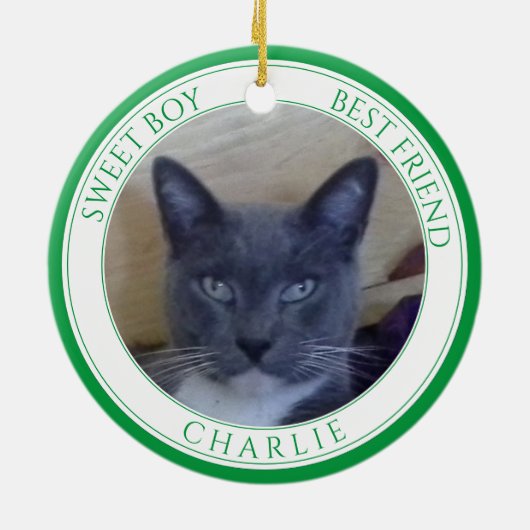 PET LOVE Keramische Cirkel Ornament + Tekst / Groe (Achterkant)