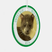 PET LOVE Metal Circle Ornament + Tekst / Groen (Voorkant Rechts)