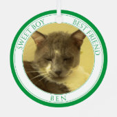 PET LOVE Metal Circle Ornament + Tekst / Groen (Achterkant)