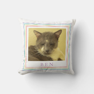 PET LOVE Pet Photo Sierkussen + Tekst / Regenboog