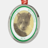 PET LOVE Premium Rond Ornament + Tekst / Groen (Links)