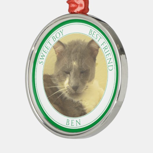 PET LOVE Premium Rond Ornament + Tekst / Groen (Links)