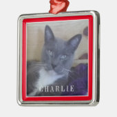 PET LOVE Premium Square Ornament - Rood (Links)