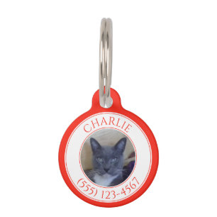 PET LOVE Ronde Pet Tag / Rood Huisdierpenning