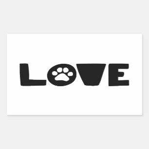 Pet Love the Hondenliefhebber Quottes on Dogs be F Rechthoekige Sticker