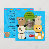 Pet Lover Birthday Uitnodiging (Voorkant / Achterkant)