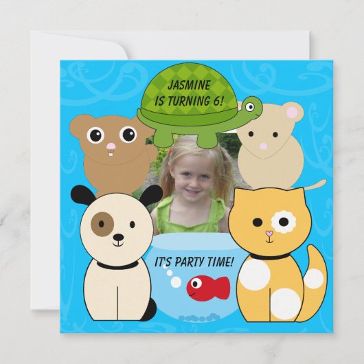 Pet Lover Birthday Uitnodiging (Voorkant)