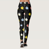 Pet Lover Black Red Yellow  Kittens Cats Patterns Leggings (Achterkant)