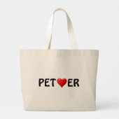 Pet Lover Canvas tas (Achterkant)