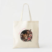 Pet Lover Canvas tas met Floral Lijst (Voorkant)
