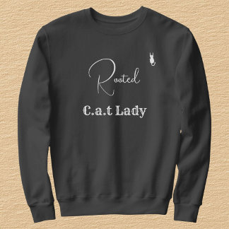 Pet Lover Customize Dark Grey White Script Cat Mom Trui