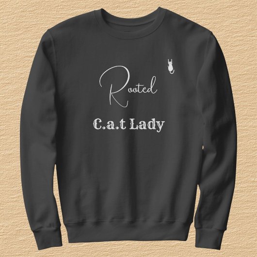 Pet Lover Customize Dark Grey White Script Cat Mom Trui