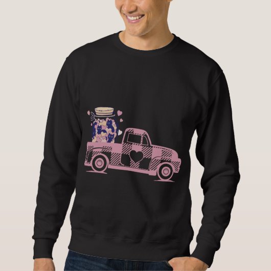 Pet Lover Gift Idee Valentijnsdag Cat Jar Red Tr Trui (Voorkant)