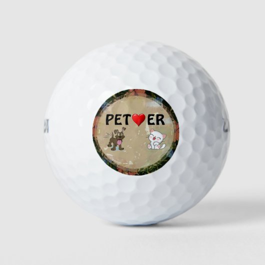 Pet Lover Golf Ball Golfballen (Voorkant)