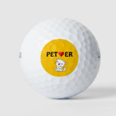 Pet Lover Golf Ball Golfballen (Voorkant)